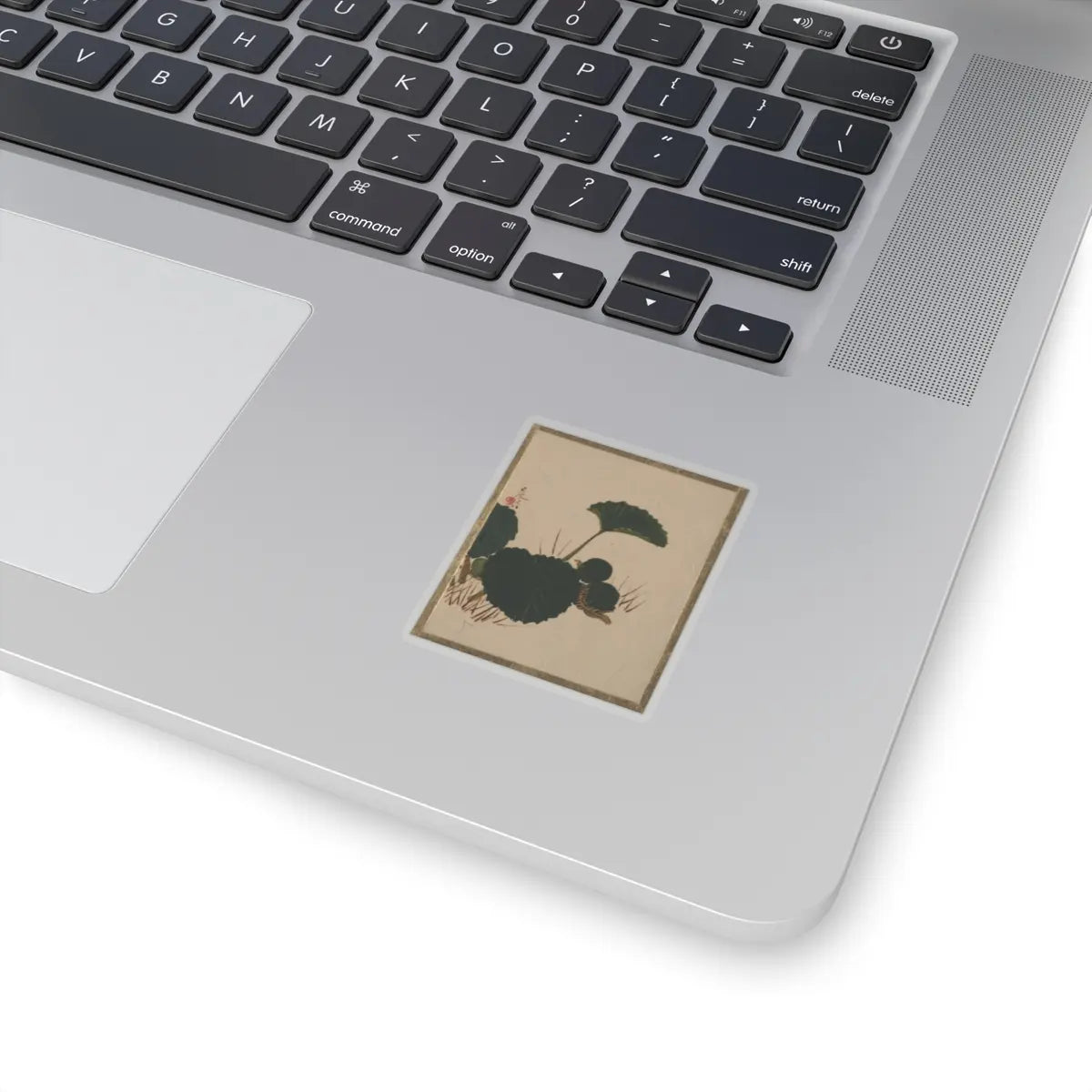 Shibata Zeshin - Worm on Green Leaved Plant - unknown - STICKER Vinyl Kiss-Cut Decal