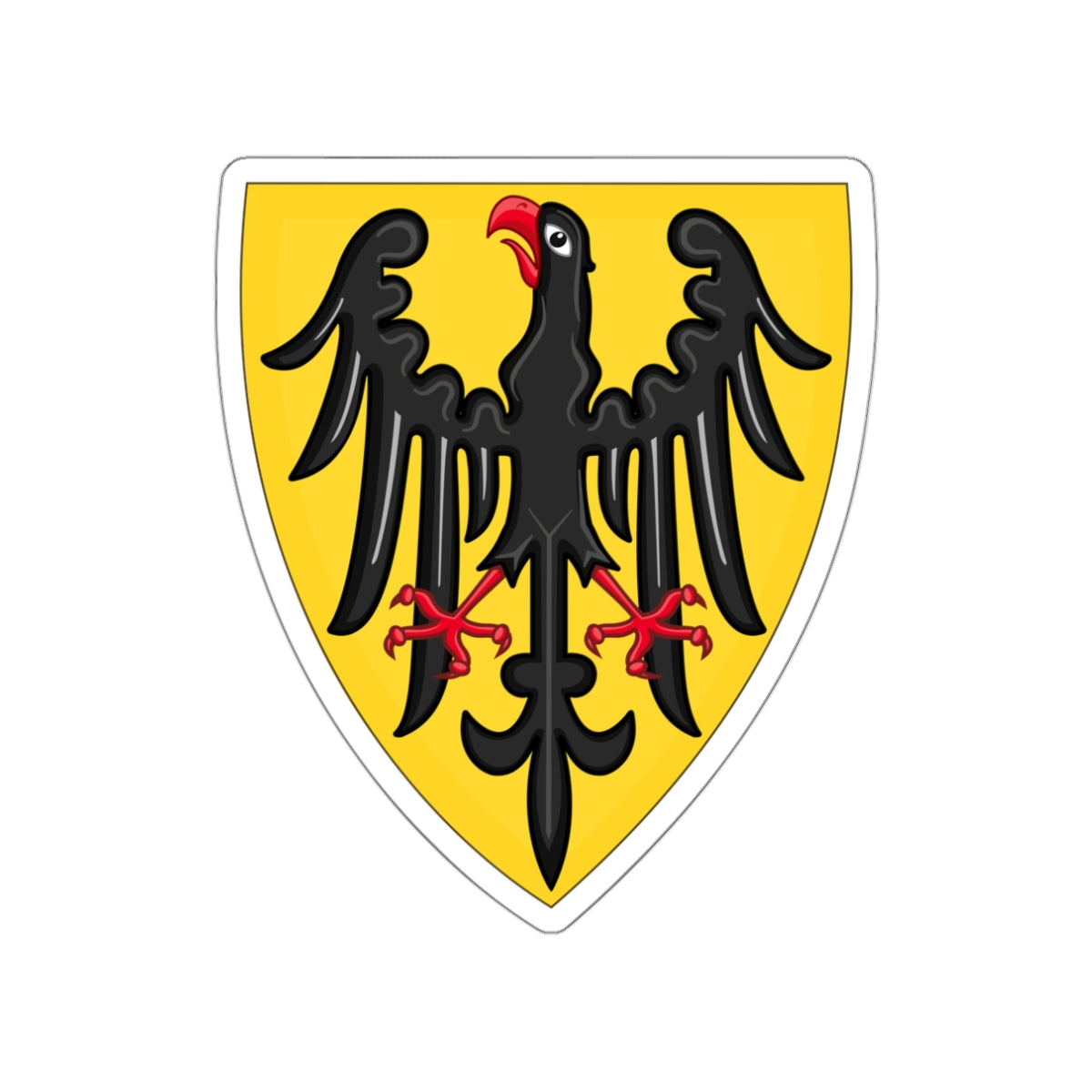 Shield and Coat of Arms of the Holy Roman Emperor (c.1200-c.1300) STICKER Vinyl Die-Cut Decal-White-The Sticker Space