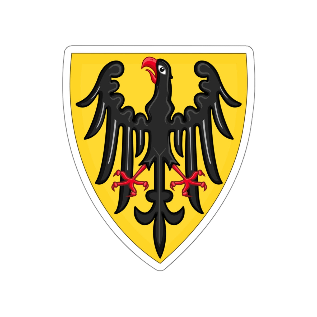 Shield and Coat of Arms of the Holy Roman Emperor (c.1200-c.1300) STICKER Vinyl Die-Cut Decal-White-The Sticker Space