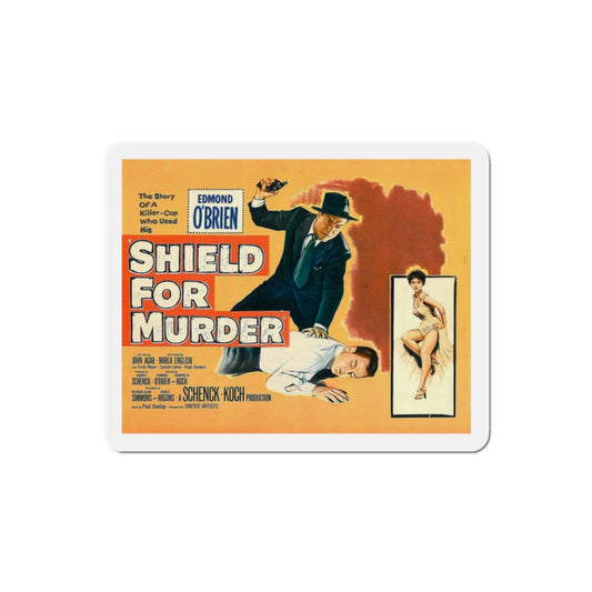 Shield for Murder 1954 v2 Movie Poster Die-Cut Magnet-2 Inch-The Sticker Space