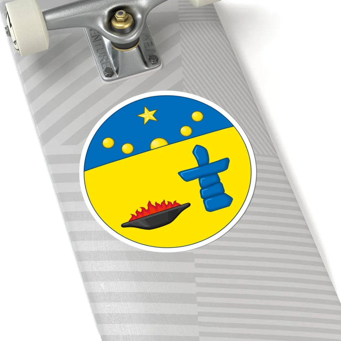 Shield of arms of Nunavut (Canada) (Coat of Arms) STICKER Vinyl Kiss-Cut Decal - The Sticker Space