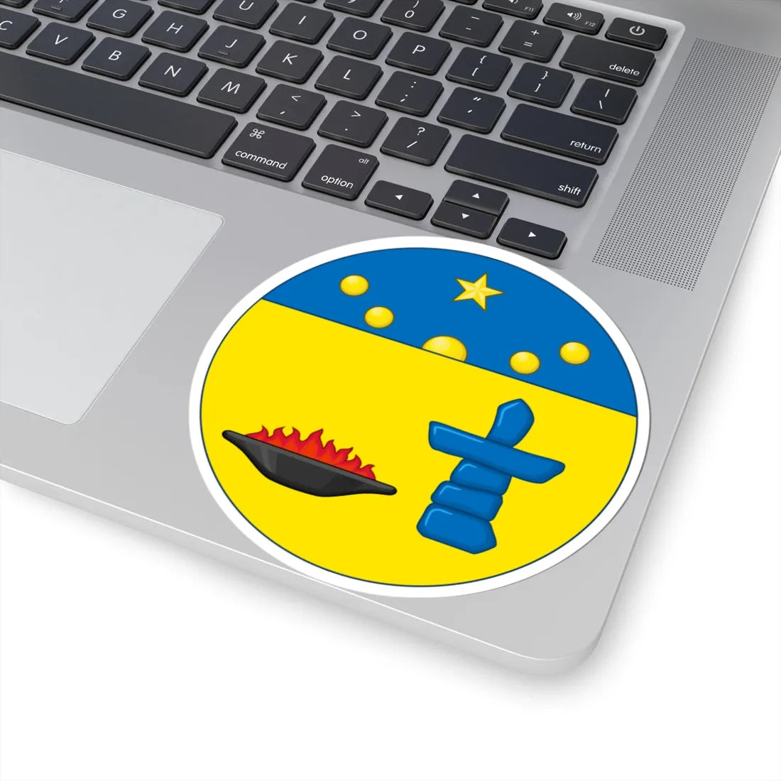 Shield of arms of Nunavut (Canada) (Coat of Arms) STICKER Vinyl Kiss-Cut Decal - The Sticker Space