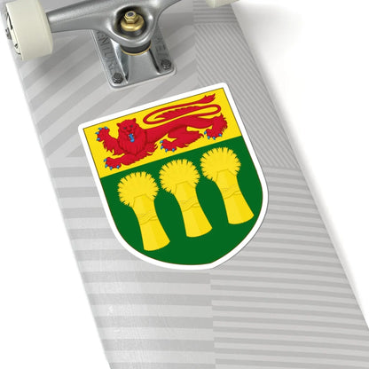 Shield of arms of Saskatchewan (Canada) (Coat of Arms) STICKER Vinyl Kiss-Cut Decal - The Sticker Space