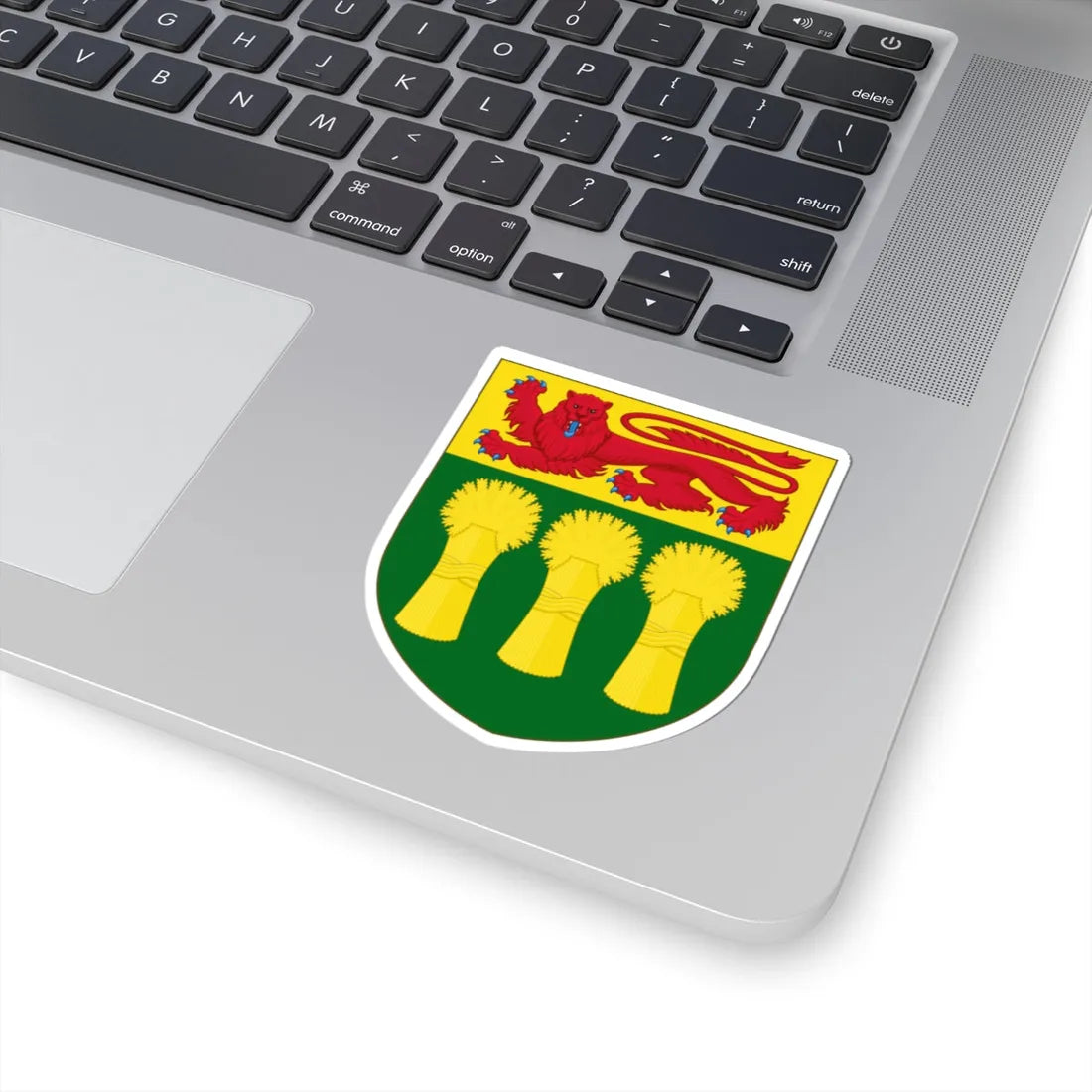 Shield of arms of Saskatchewan (Canada) (Coat of Arms) STICKER Vinyl Kiss-Cut Decal - The Sticker Space