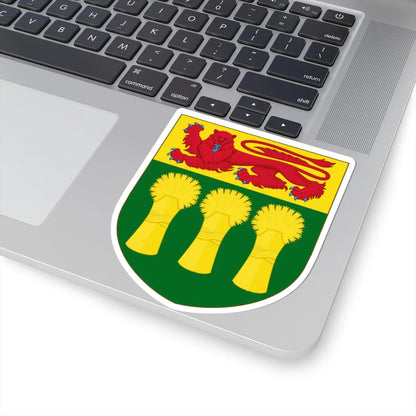 Shield of arms of Saskatchewan (Canada) (Coat of Arms) STICKER Vinyl Kiss-Cut Decal - The Sticker Space