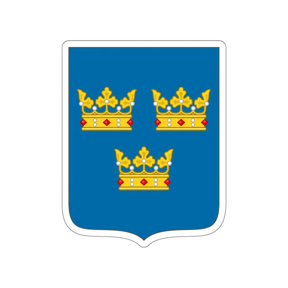 Shield of arms of Sweden STICKER Vinyl Die-Cut Decal 3 Inch - The Sticker Space