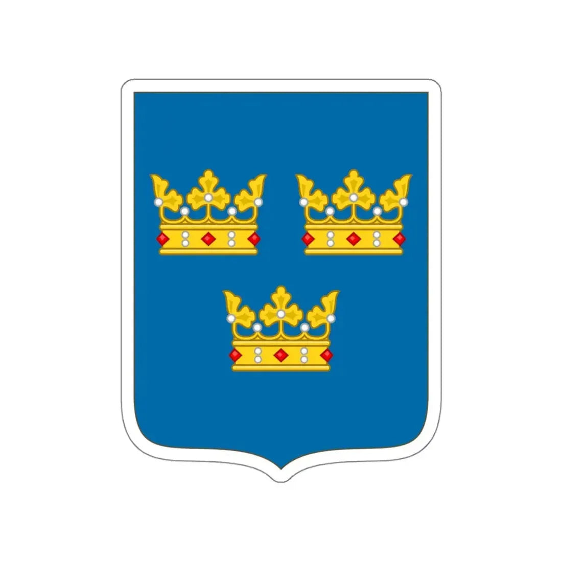 Shield of arms of Sweden STICKER Vinyl Die-Cut Decal 5 Inch - The Sticker Space