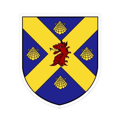 Shield of Wade Family Coat of Arms (Ireland) (Coat of Arms) STICKER Vinyl Kiss-Cut Decal 4 Inch White - The Sticker Space