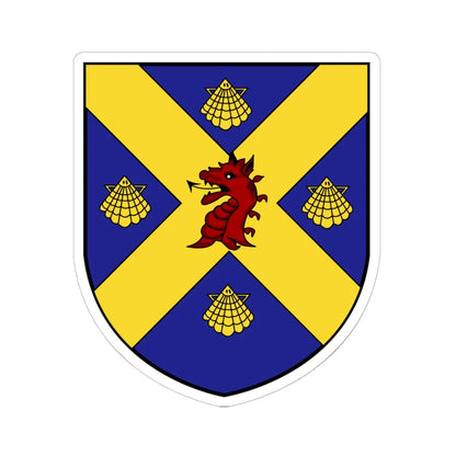 Shield of Wade Family Coat of Arms (Ireland) (Coat of Arms) STICKER Vinyl Kiss-Cut Decal 6 Inch White - The Sticker Space