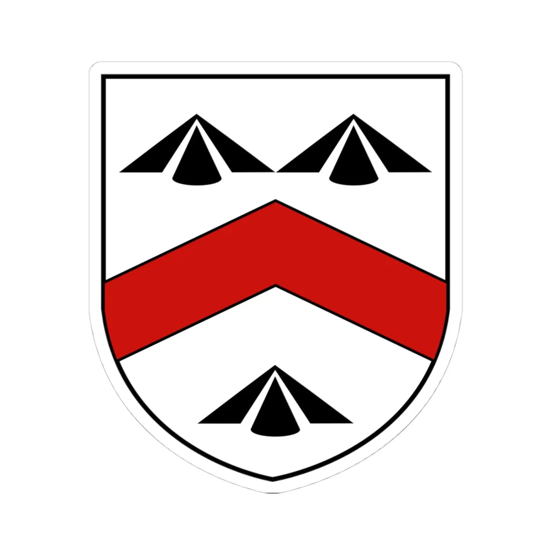 Shield of Walsh Family Coat of Arms (Ireland) (Coat of Arms) STICKER Vinyl Kiss-Cut Decal 4 Inch White - The Sticker Space