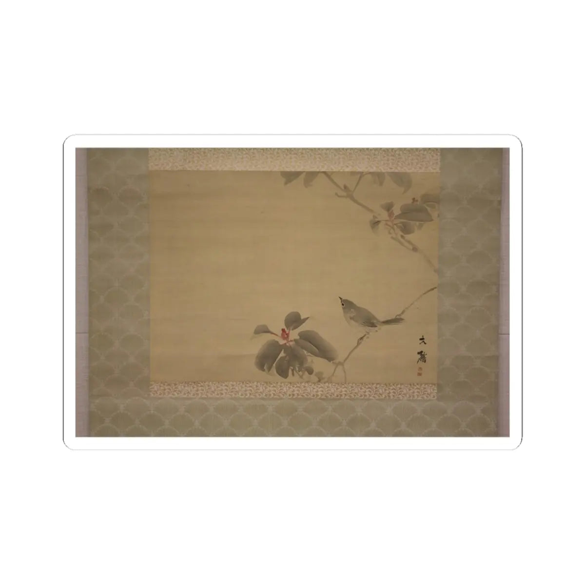Shiokawa Bunrin - Bird on a Branch - unknown v1 - STICKER Vinyl Kiss-Cut Decal