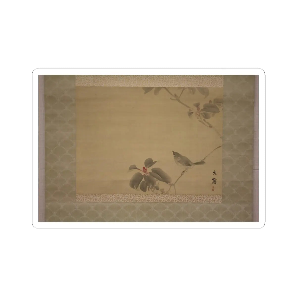 Shiokawa Bunrin - Bird on a Branch - unknown v1 - STICKER Vinyl Kiss-Cut Decal