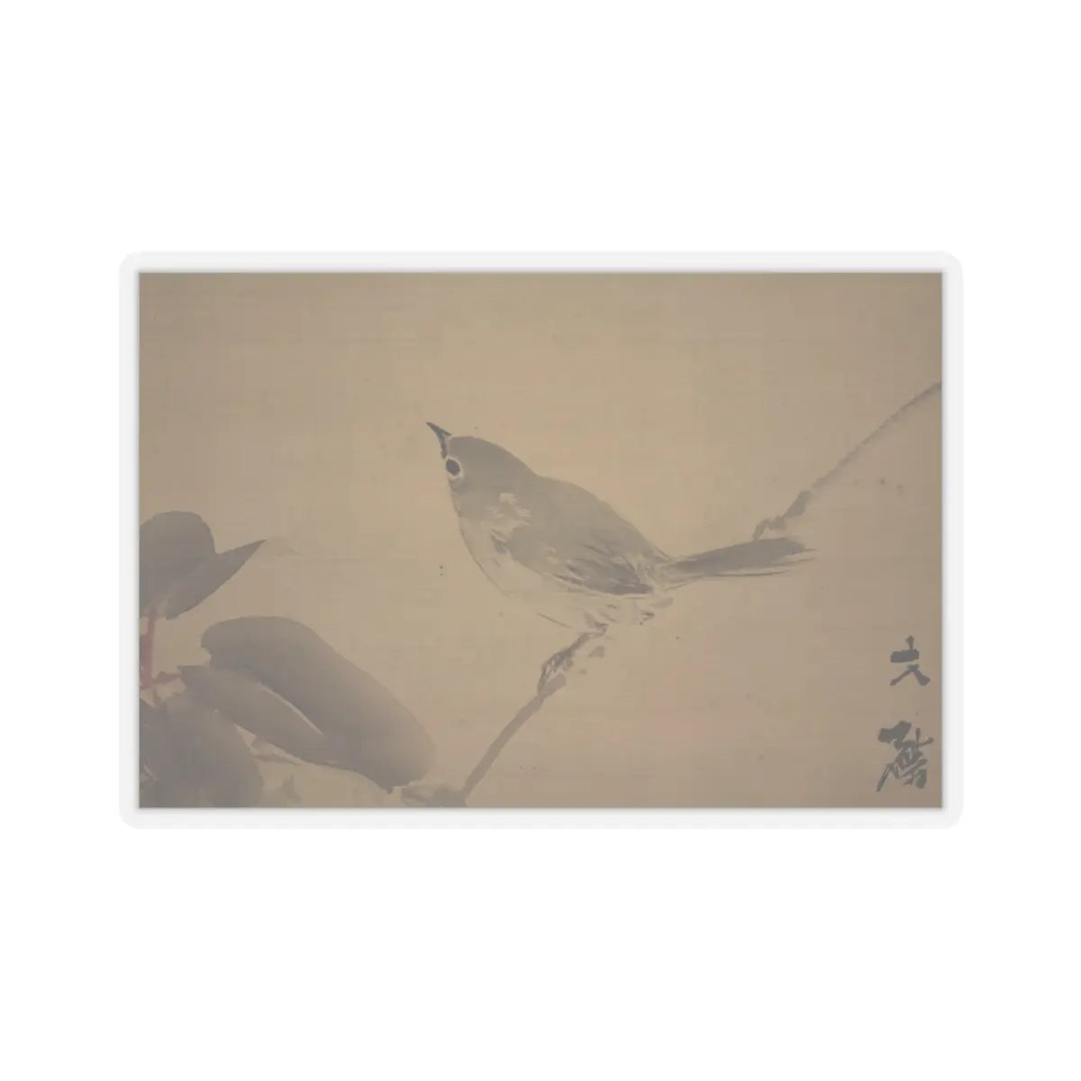 Shiokawa Bunrin - Bird on a Branch - unknown v6 - STICKER Vinyl Kiss-Cut Decal