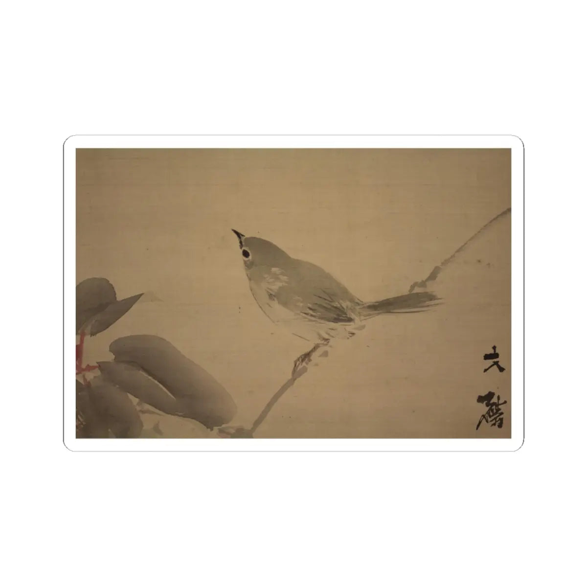 Shiokawa Bunrin - Bird on a Branch - unknown v6 - STICKER Vinyl Kiss-Cut Decal