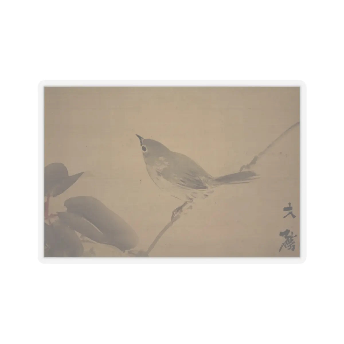 Shiokawa Bunrin - Bird on a Branch - unknown v6 - STICKER Vinyl Kiss-Cut Decal