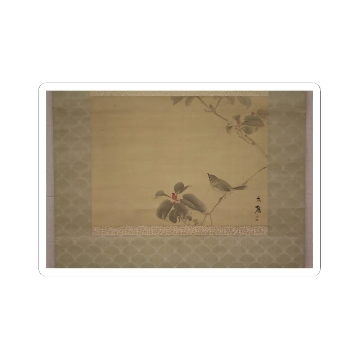 Shiokawa Bunrin - Bird on a Branch - unknown v9 - STICKER Vinyl Kiss-Cut Decal