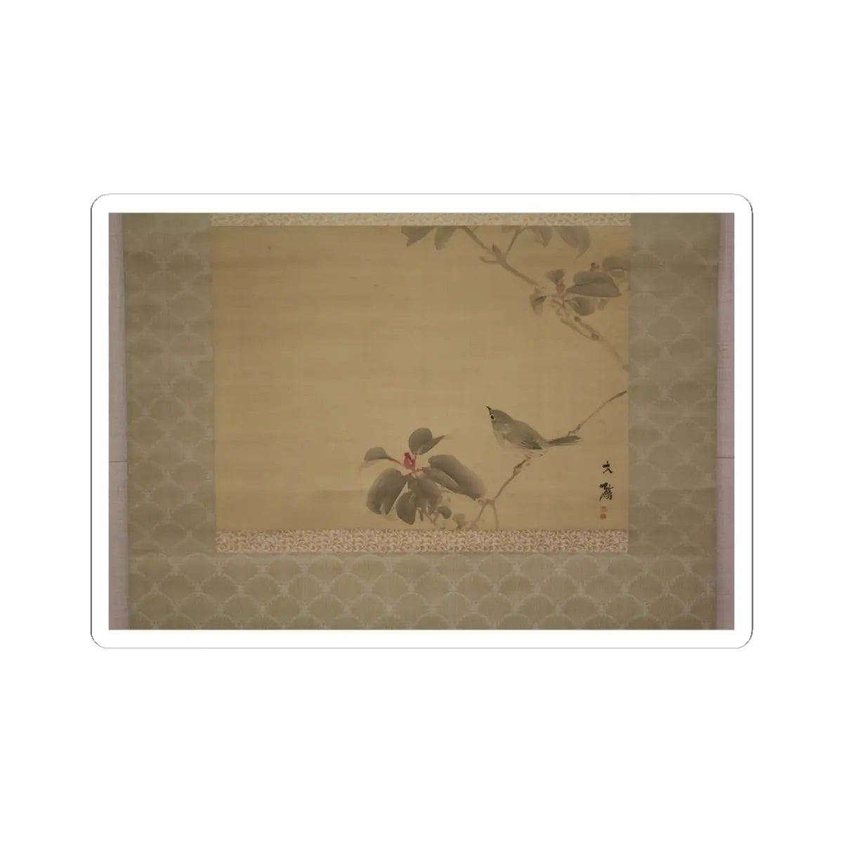 Shiokawa Bunrin - Bird on a Branch - unknown v9 - STICKER Vinyl Kiss-Cut Decal