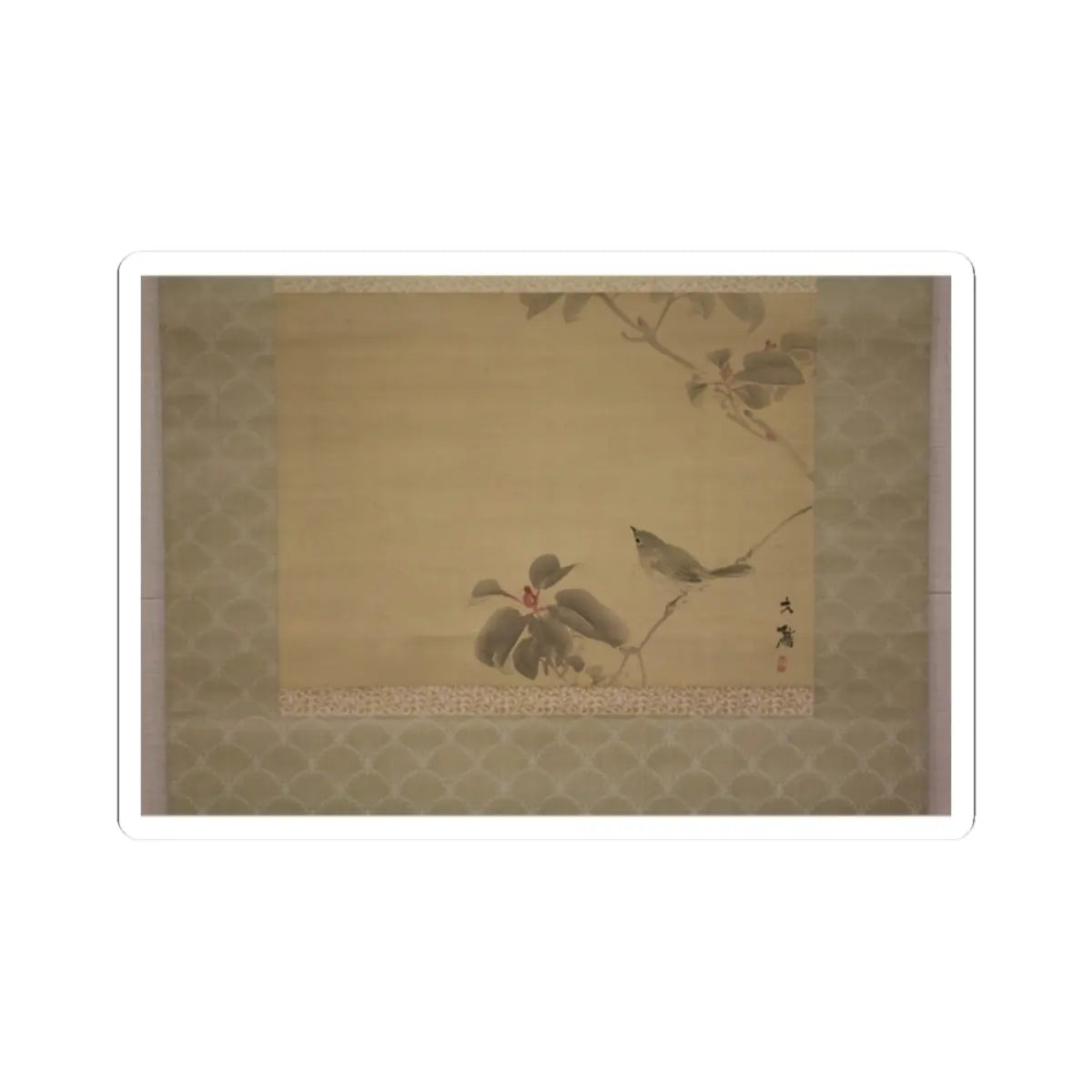 Shiokawa Bunrin - Bird on a Branch - unknown v9 - STICKER Vinyl Kiss-Cut Decal