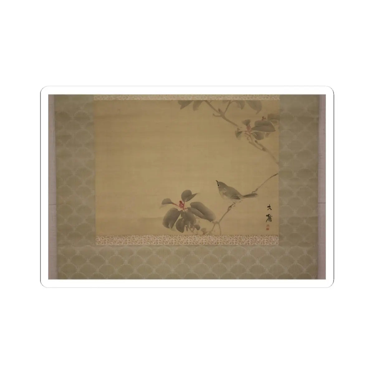 Shiokawa Bunrin - Bird on a Branch - unknown v9 - STICKER Vinyl Kiss-Cut Decal