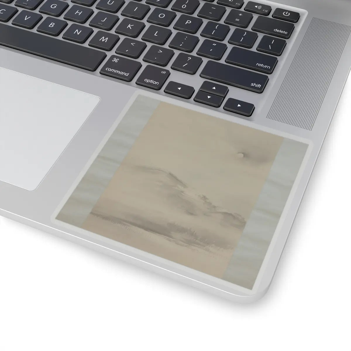 Shiokawa Bunrin - Landscape with the Moon - 19th century v3 - STICKER Vinyl Kiss-Cut Decal