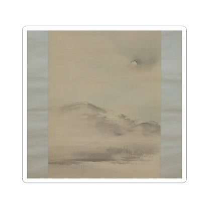 Shiokawa Bunrin - Landscape with the Moon - 19th century v3 - STICKER Vinyl Kiss-Cut Decal