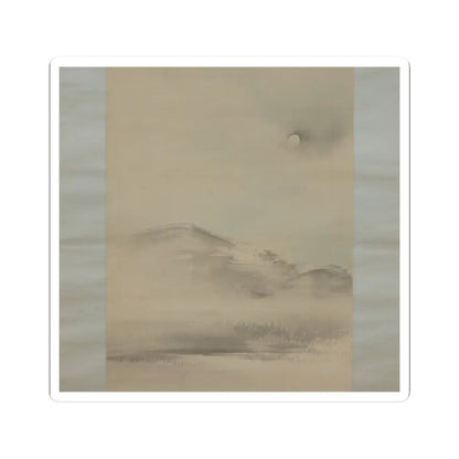 Shiokawa Bunrin - Landscape with the Moon - 19th century v3 - STICKER Vinyl Kiss-Cut Decal