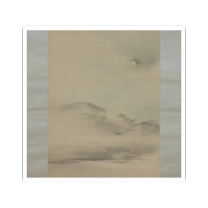 Shiokawa Bunrin - Landscape with the Moon - 19th century v3 - STICKER Vinyl Kiss-Cut Decal