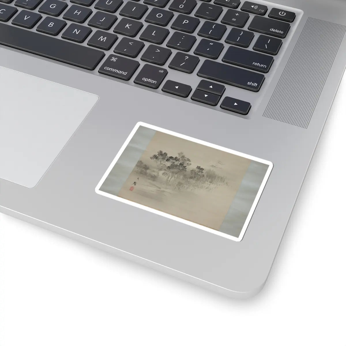Shiokawa Bunrin - Landscape with the Moon - 19th century v4 - STICKER Vinyl Kiss-Cut Decal