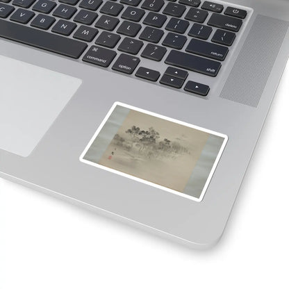 Shiokawa Bunrin - Landscape with the Moon - 19th century v4 - STICKER Vinyl Kiss-Cut Decal