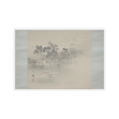 Shiokawa Bunrin - Landscape with the Moon - 19th century v4 - STICKER Vinyl Kiss-Cut Decal