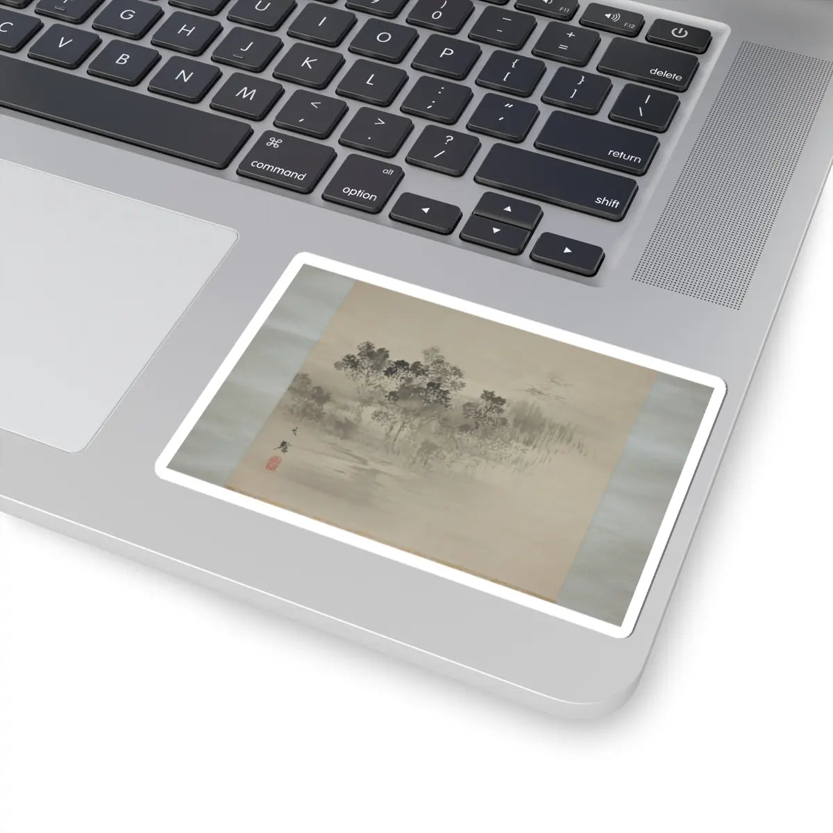 Shiokawa Bunrin - Landscape with the Moon - 19th century v4 - STICKER Vinyl Kiss-Cut Decal