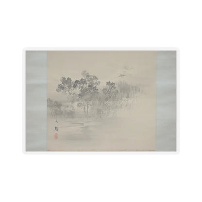 Shiokawa Bunrin - Landscape with the Moon - 19th century v4 - STICKER Vinyl Kiss-Cut Decal