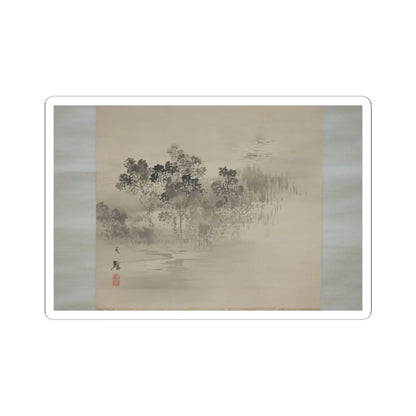 Shiokawa Bunrin - Landscape with the Moon - 19th century v4 - STICKER Vinyl Kiss-Cut Decal
