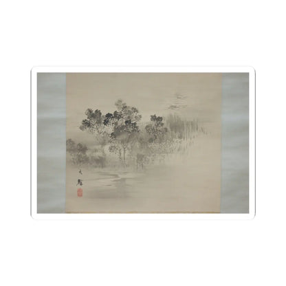 Shiokawa Bunrin - Landscape with the Moon - 19th century v4 - STICKER Vinyl Kiss-Cut Decal
