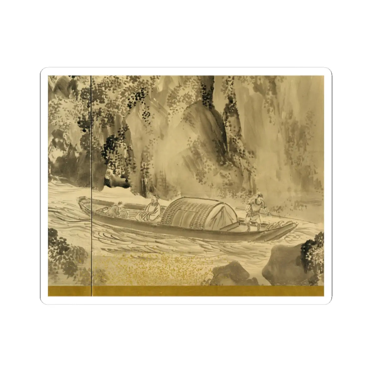 Shiokawa Bunrin - The Poet Li Bo's Visit to Mount Emei - 1875 v3 - STICKER Vinyl Kiss-Cut Decal