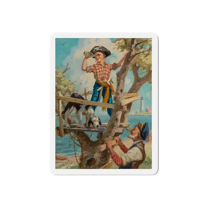Ship Ahoy! (Magazine Illustration) Refrigerator Magnet 4 Inch Die-Cut - The Sticker Space