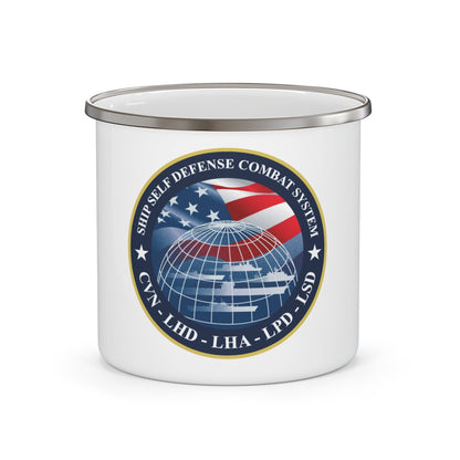 Ship Self Defense Combat System (U.S. Navy) Enamel Mug 12oz-12oz-The Sticker Space