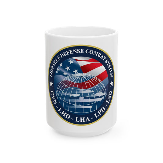 Ship Self Defense Combat System (U.S. Navy) White Coffee Mug-15oz-The Sticker Space