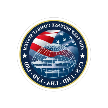 Ship Self Defense Combat System (U.S. Navy) REVERSE PRINT Transparent Die-Cut STICKER 3 Inch Die-Cut Transparent - The Sticker Space