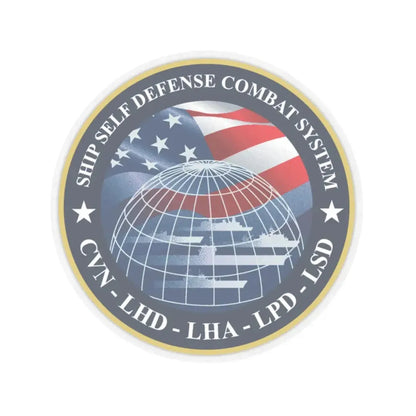 Ship Self Defense Combat System (U.S. Navy) STICKER Vinyl Kiss-Cut Decal 3 Inch Transparent - The Sticker Space