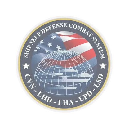 Ship Self Defense Combat System (U.S. Navy) STICKER Vinyl Kiss-Cut Decal 4 Inch Transparent - The Sticker Space