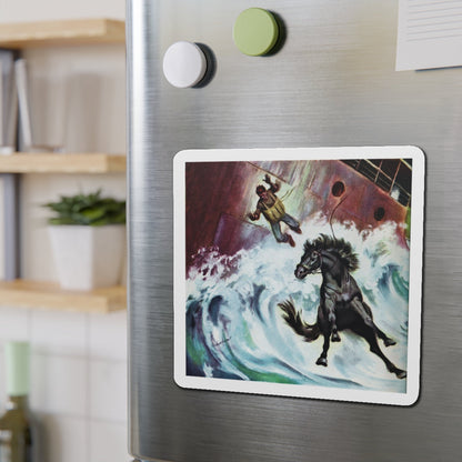 Shipwreck! (Magazine Illustration) Refrigerator Magnet-The Sticker Space