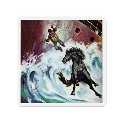 Shipwreck! (Magazine Illustration) Refrigerator Magnet-3" x 3"-The Sticker Space