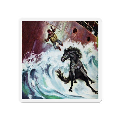 Shipwreck! (Magazine Illustration) Refrigerator Magnet-5" x 5"-The Sticker Space