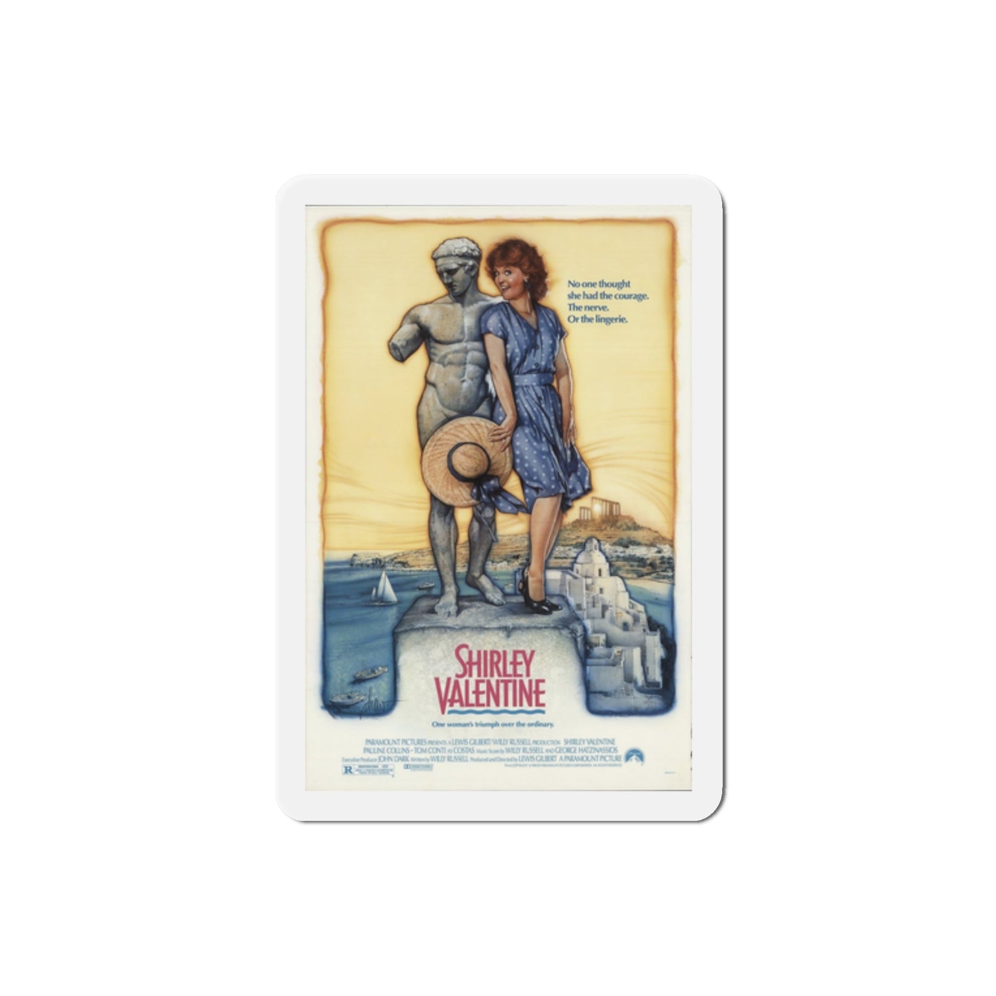 Shirley Valentine 1989 Movie Poster Die-Cut Magnet-2" x 2"-The Sticker Space