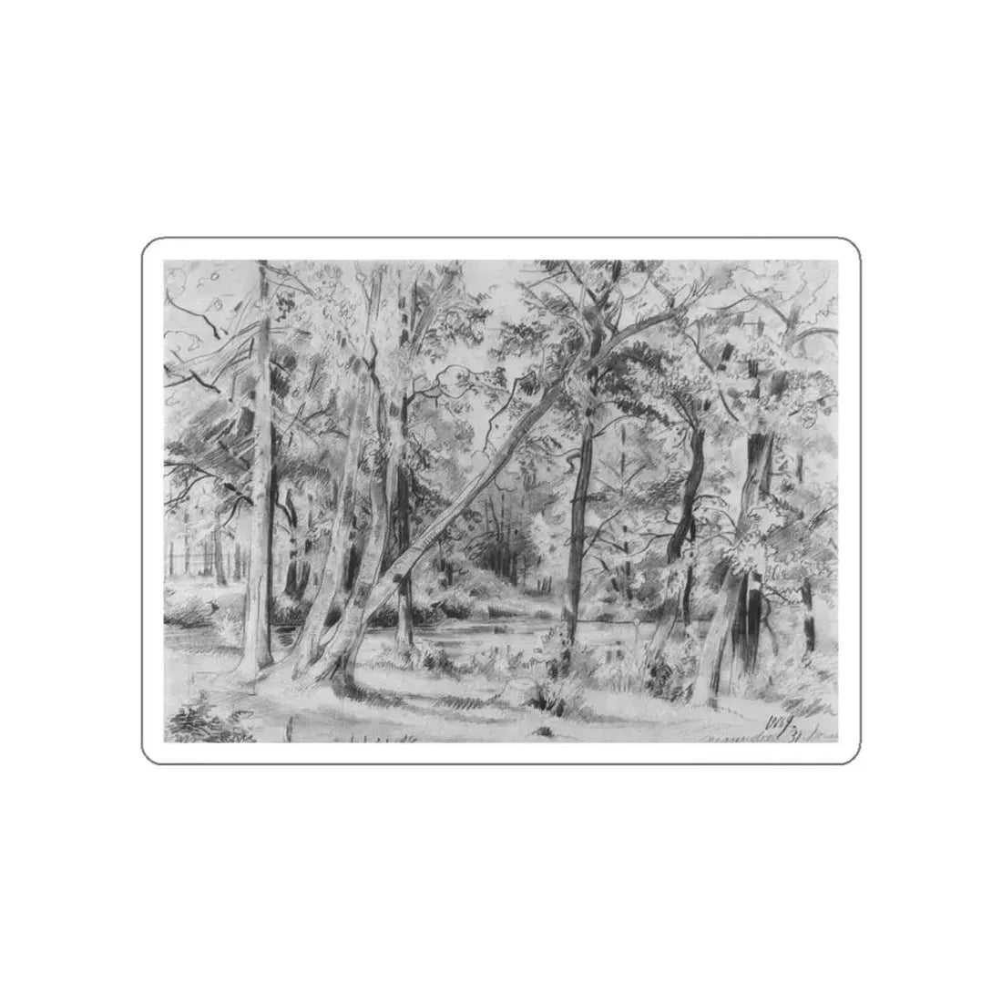 SHISKIN, Ivan Ivanovich - 1869 Forest (Artwork) STICKER Vinyl Die-Cut Decal White Die-Cut 6 Inch - The Sticker Space