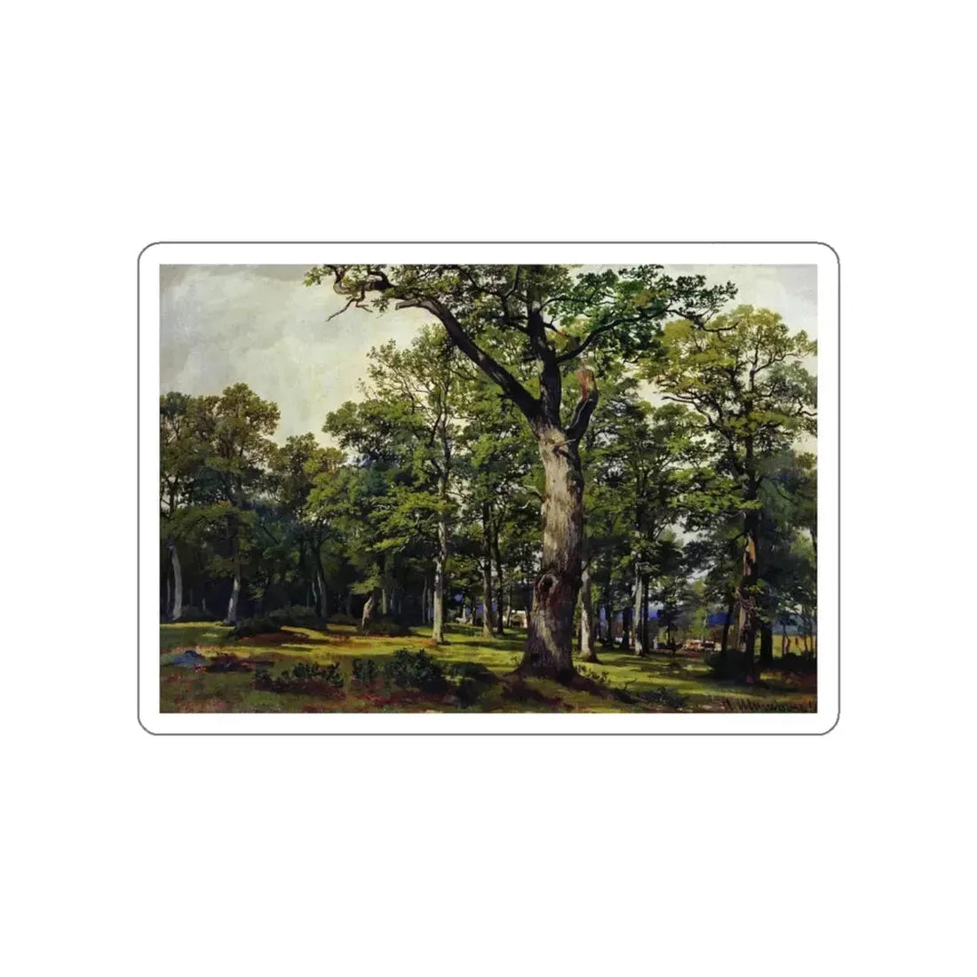 SHISKIN, Ivan Ivanovich - 1869 Oak Forest 55 (Artwork) STICKER Vinyl Die-Cut Decal White Die-Cut 4 Inch - The Sticker Space
