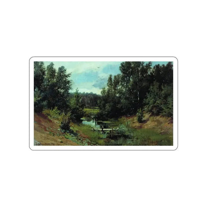 SHISKIN, Ivan Ivanovich - 1870 Forest Stream (Artwork) STICKER Vinyl Die-Cut Decal White Die-Cut 5 Inch - The Sticker Space