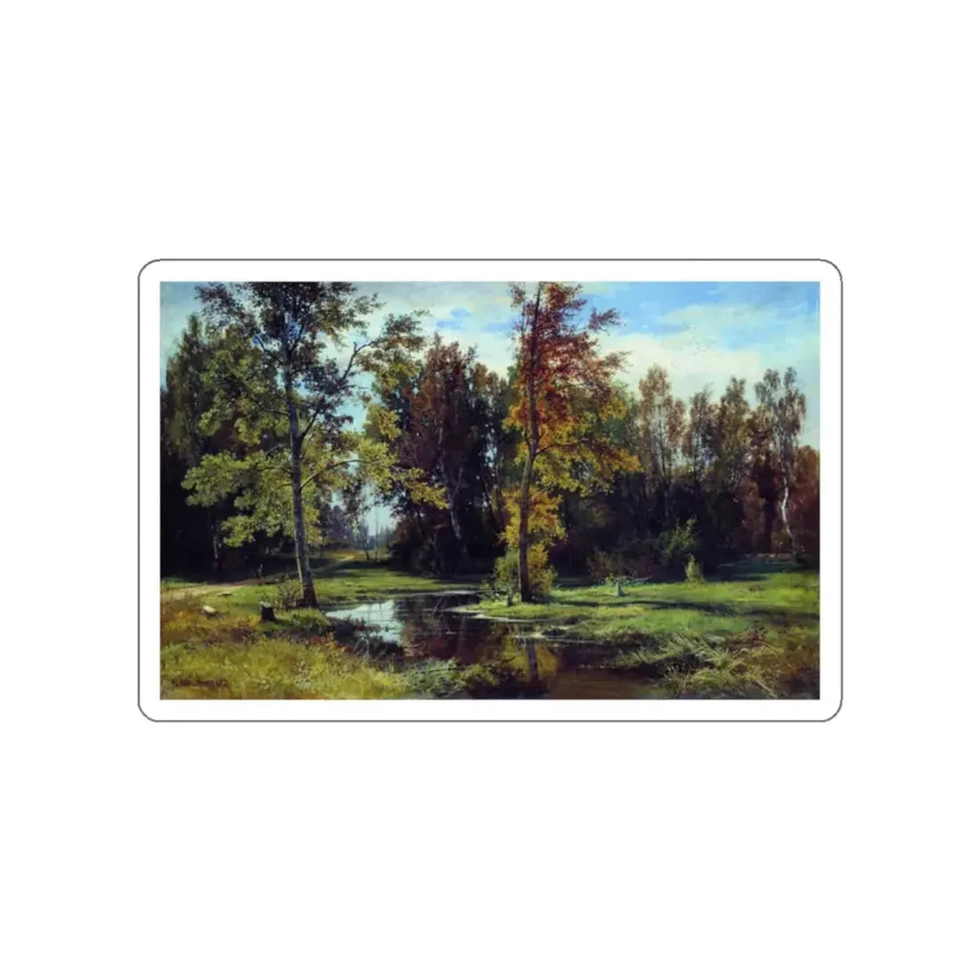 SHISKIN, Ivan Ivanovich - 1871 Birch forest (Artwork) STICKER Vinyl Die-Cut Decal White Die-Cut 2 Inch - The Sticker Space