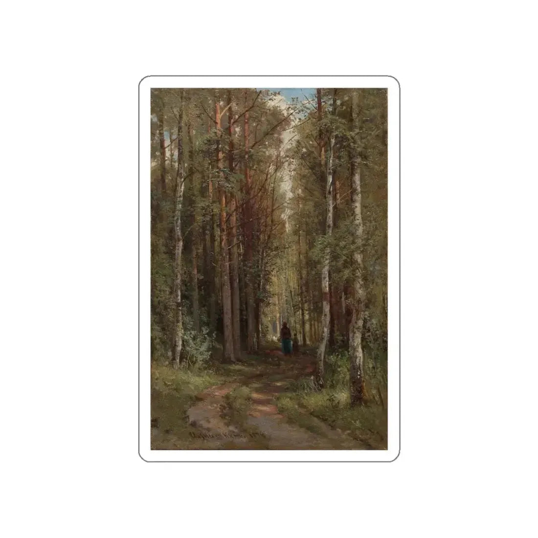 SHISKIN, Ivan Ivanovich - 1874 Forest Landscape (Artwork) STICKER Vinyl Die-Cut Decal White Die-Cut 5 Inch - The Sticker Space
